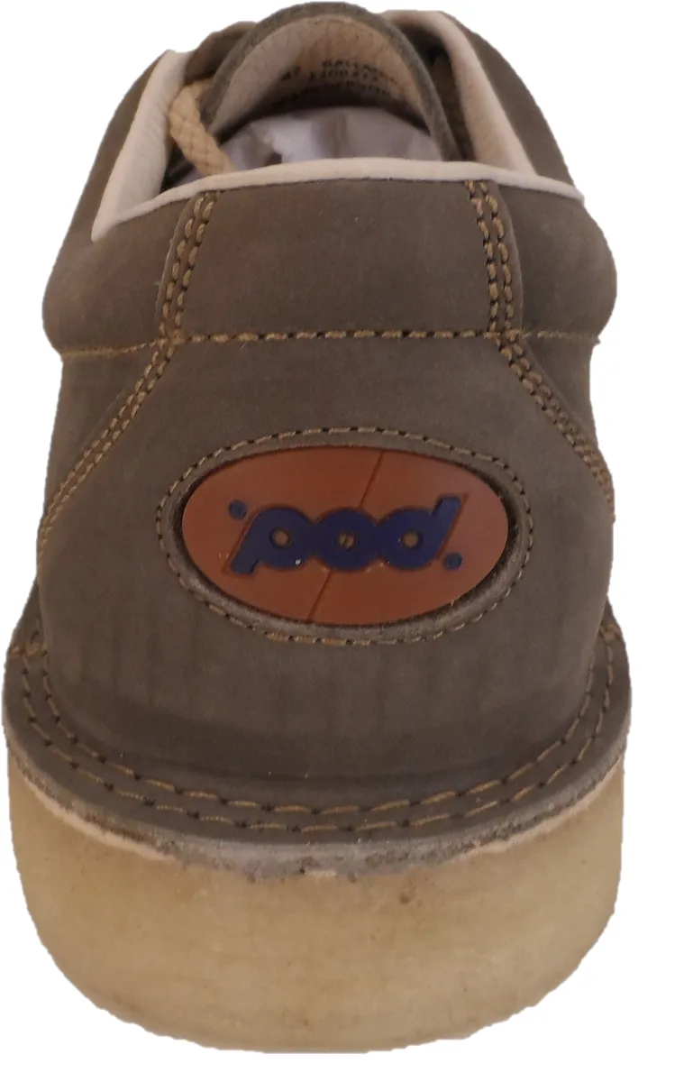 Pod Original Grey Gallagher Retro Nubuck Leather Shoes